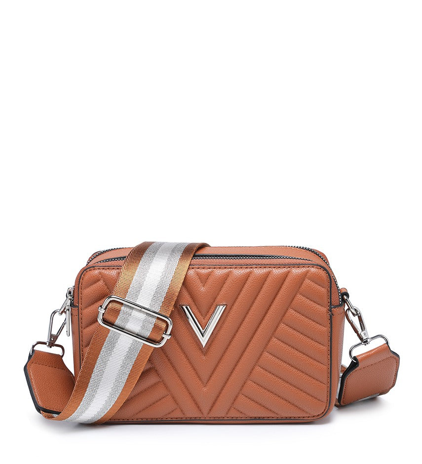 Chevron Quilted Crossbody Bag