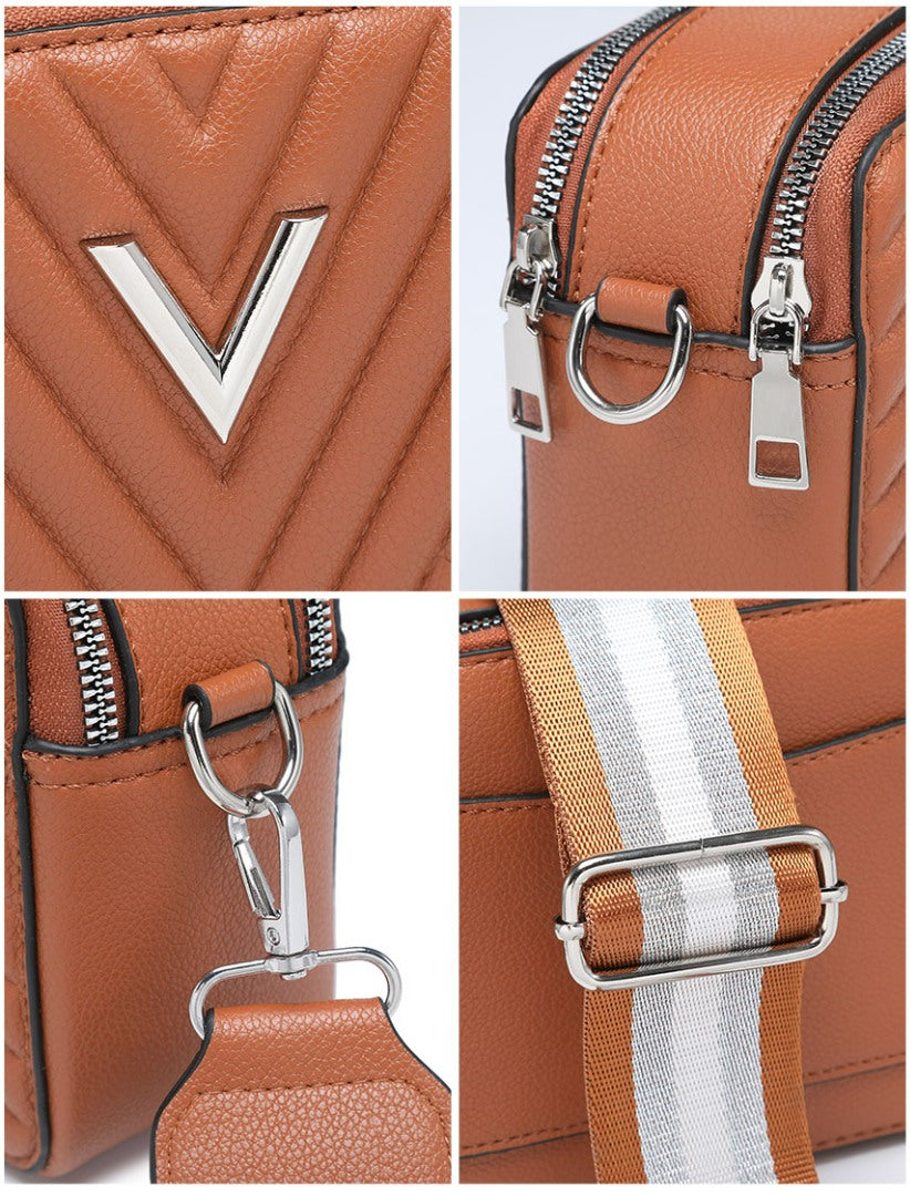 Chevron Quilted Crossbody Bag