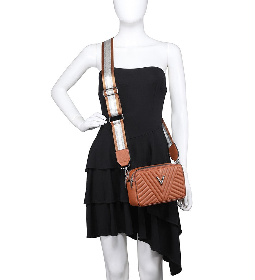 Chevron Quilted Crossbody Bag