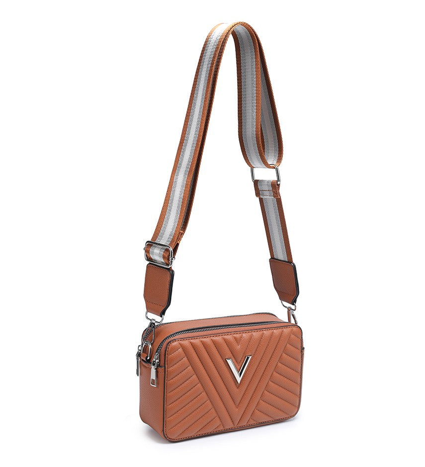 Chevron Quilted Crossbody Bag