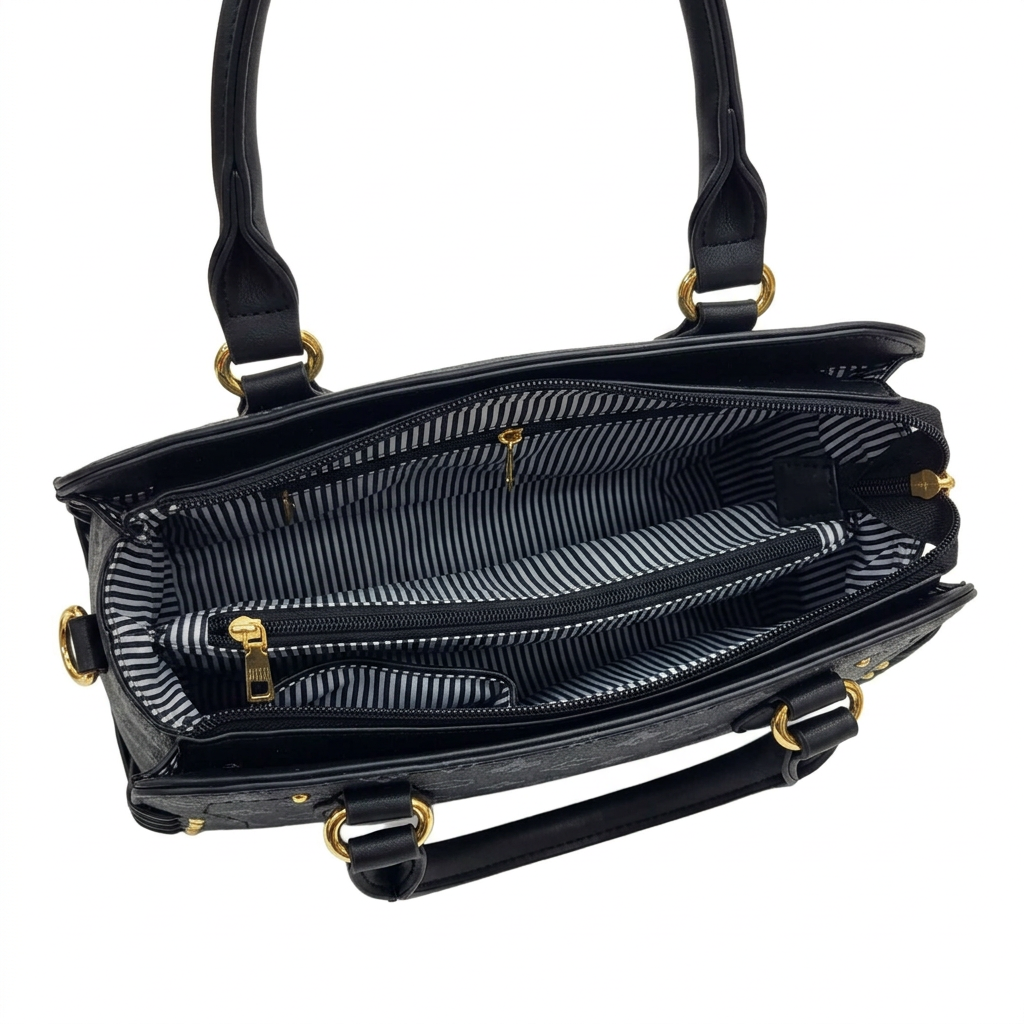 Black bag interior view