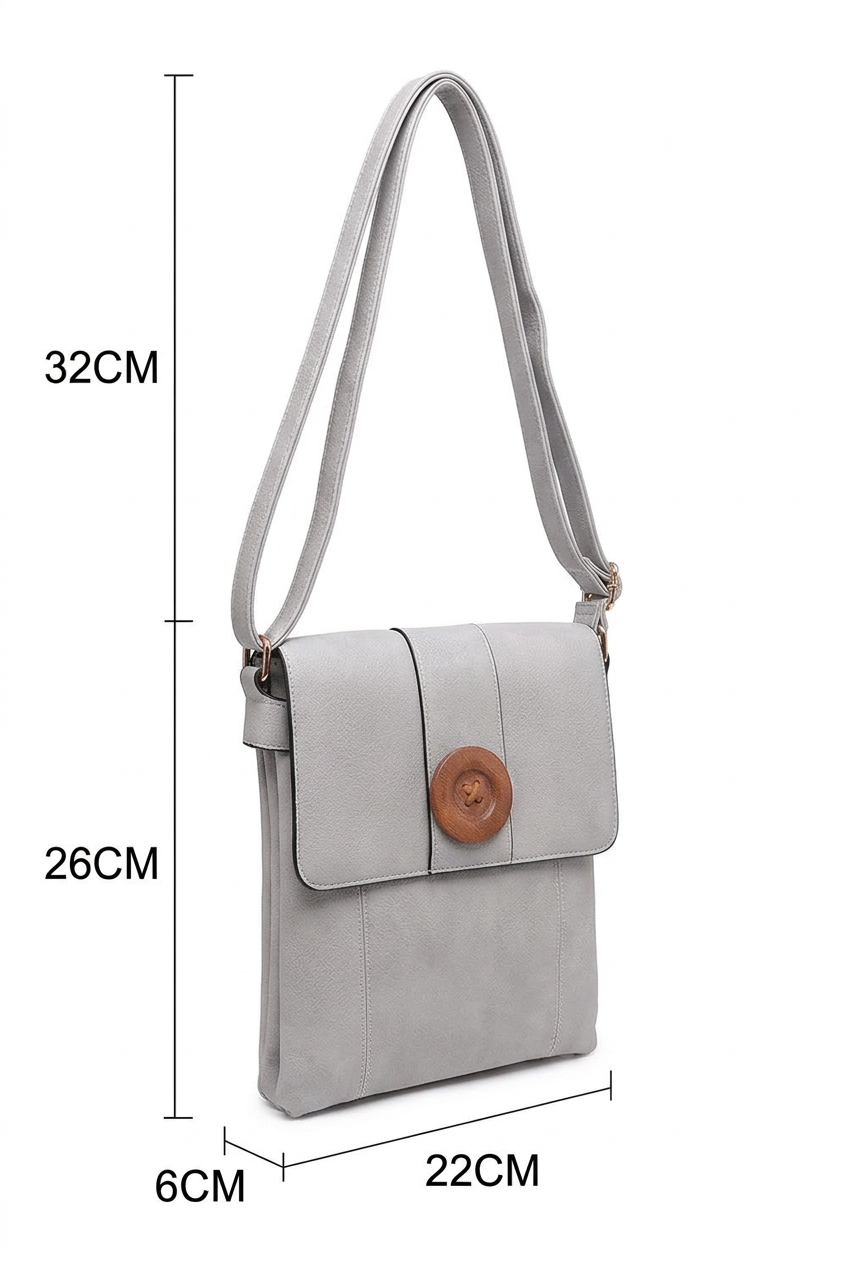 Button Detail Crossbody Bag