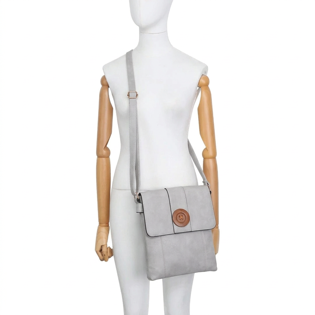 Button Detail Crossbody Bag