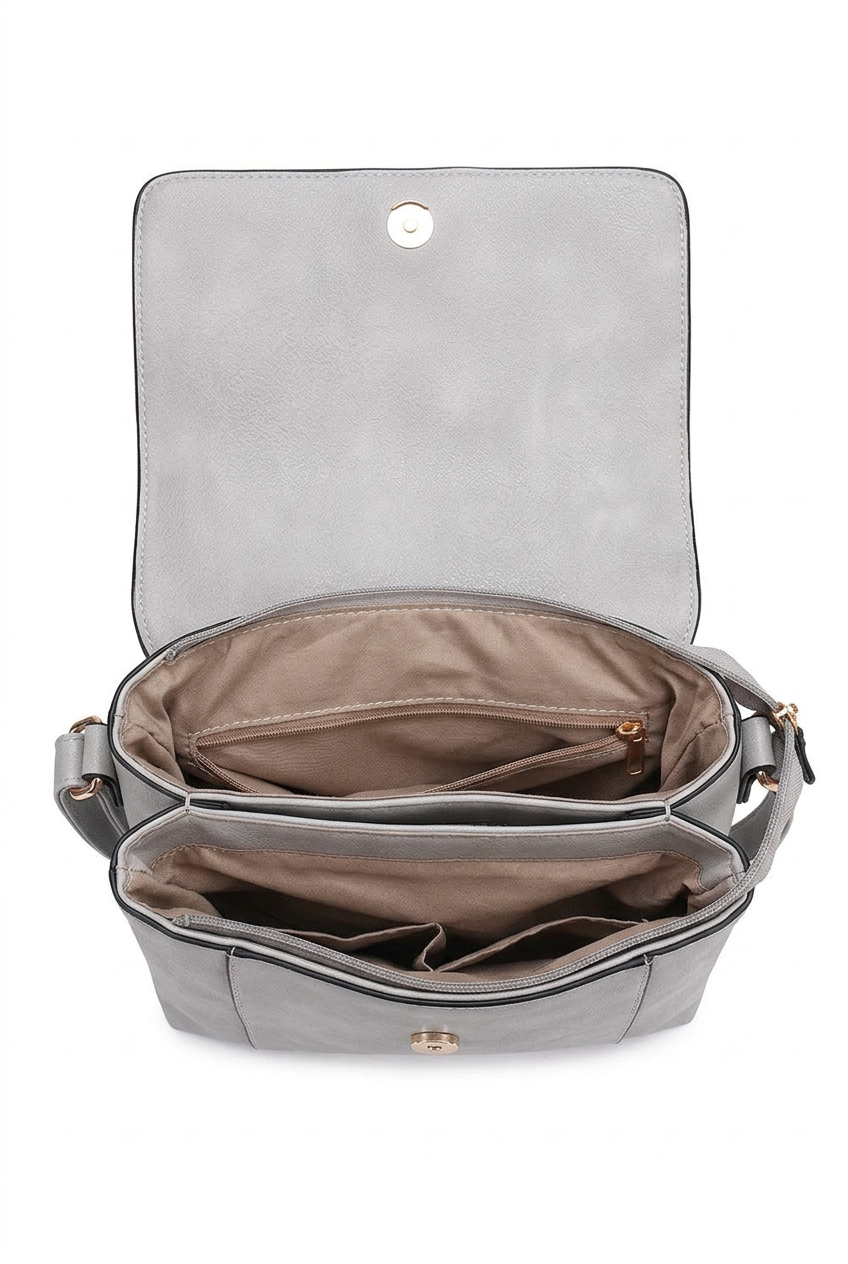 Button Detail Crossbody Bag