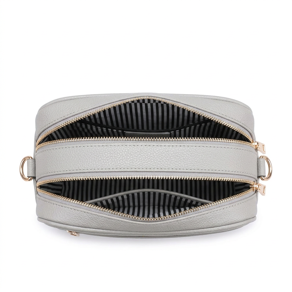 Double-Zip Crossbody Bag
