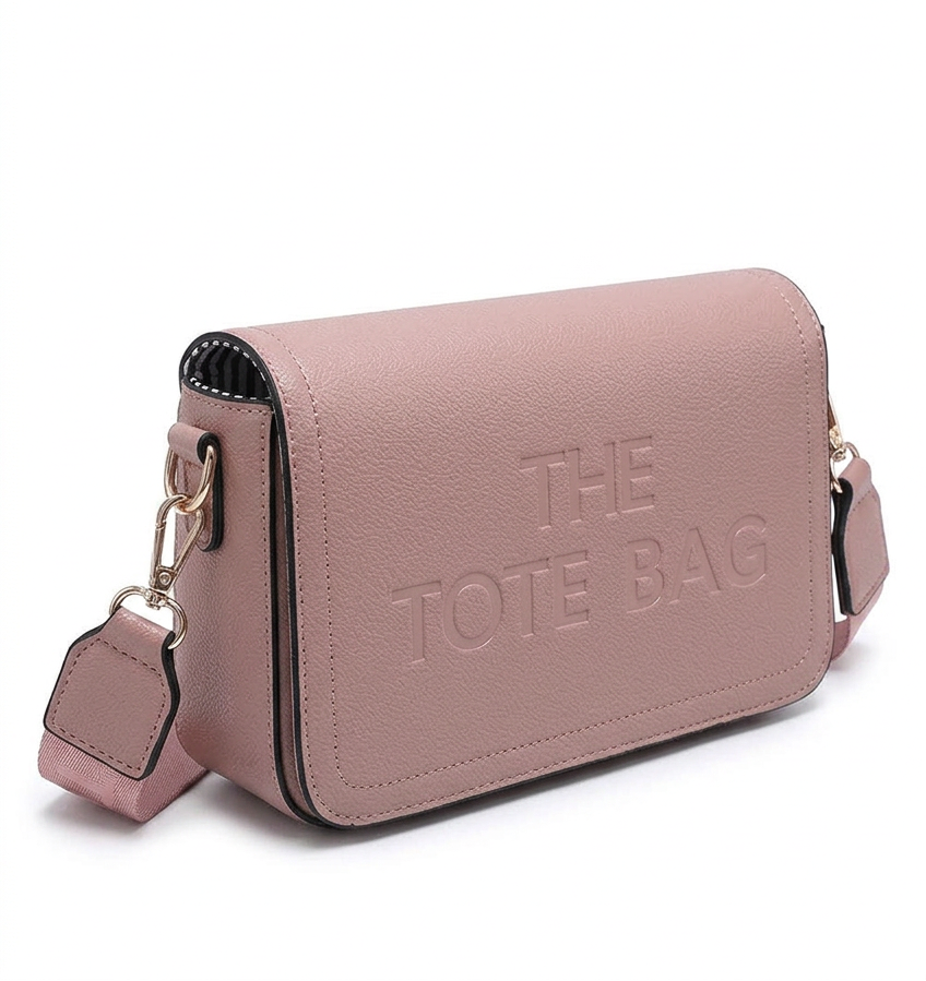 Embossed Flap Crossbody Bag