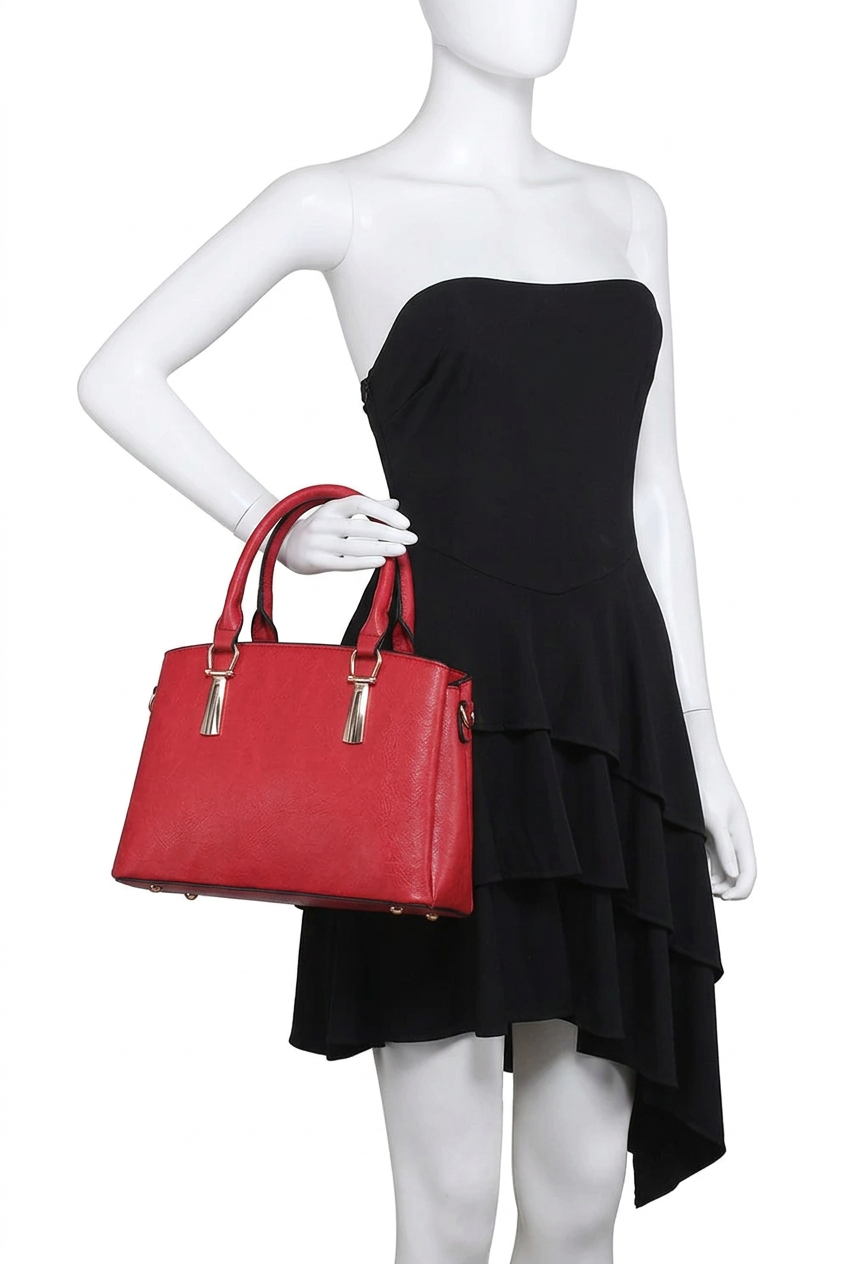 Red bag on mannequin