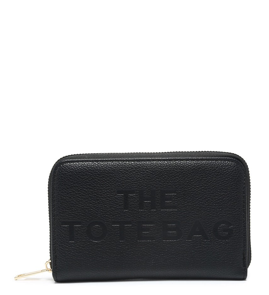 Black wallet on a white background