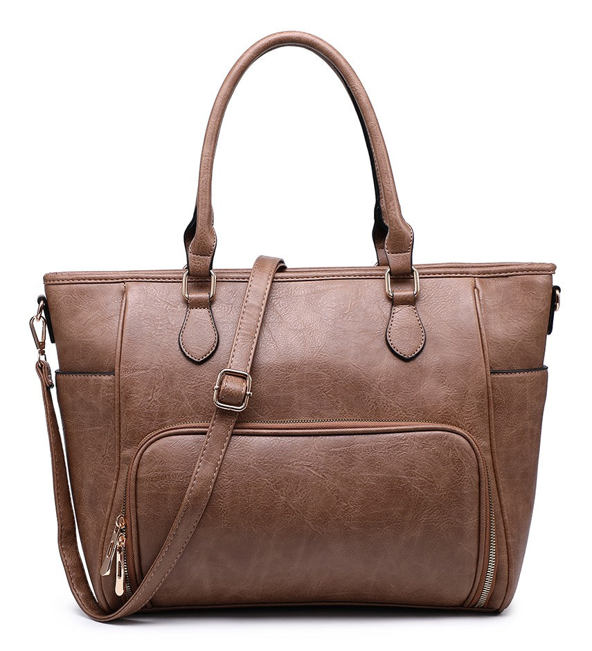 Front-Zip Travel Tote Bag