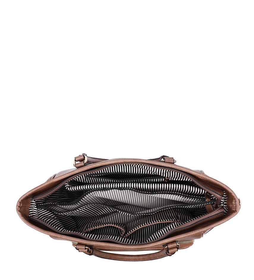 Front-Zip Travel Tote Bag
