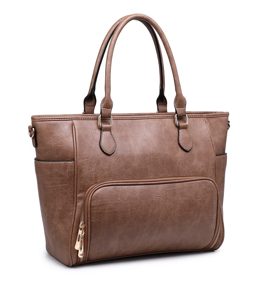 Front-Zip Travel Tote Bag