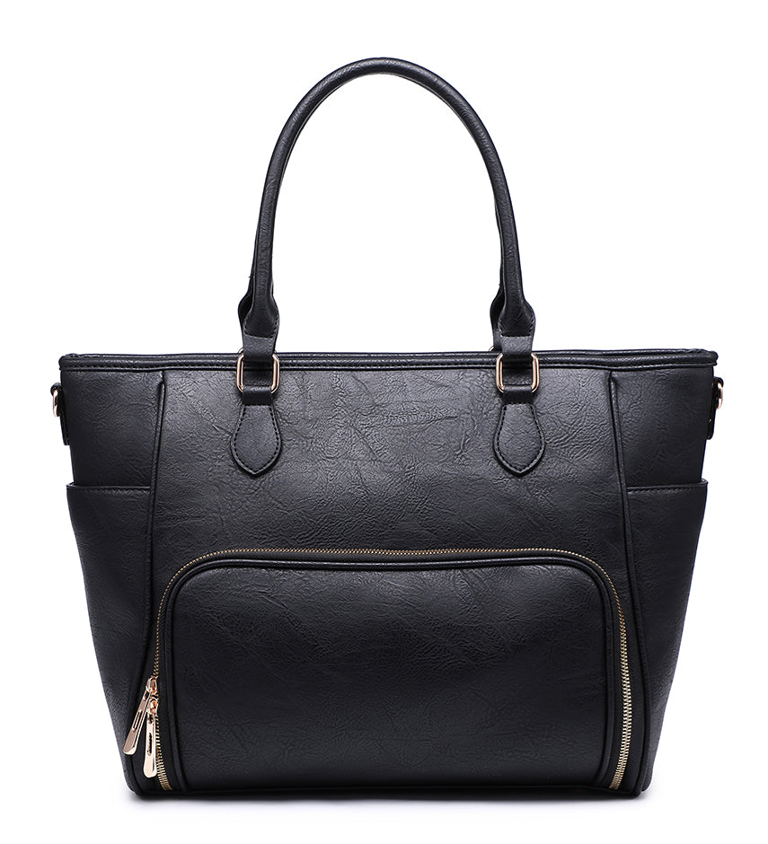 Front-Zip Travel Tote Bag