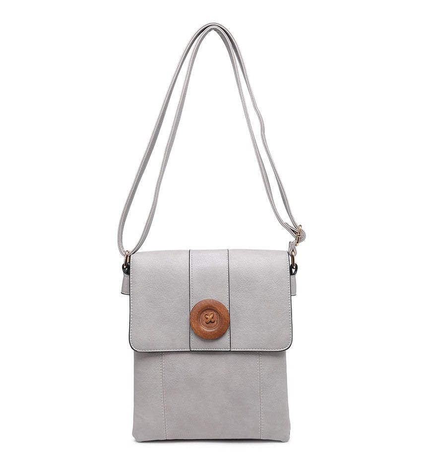Button Detail Crossbody Bag